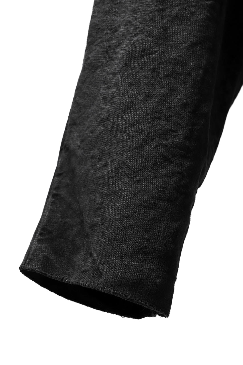 ISAMU KATAYAMA BACKLASH TAPERED TROUSERS / GARMENT NATURAL DYED LINEN CANVAS (SUMI) - Image 23