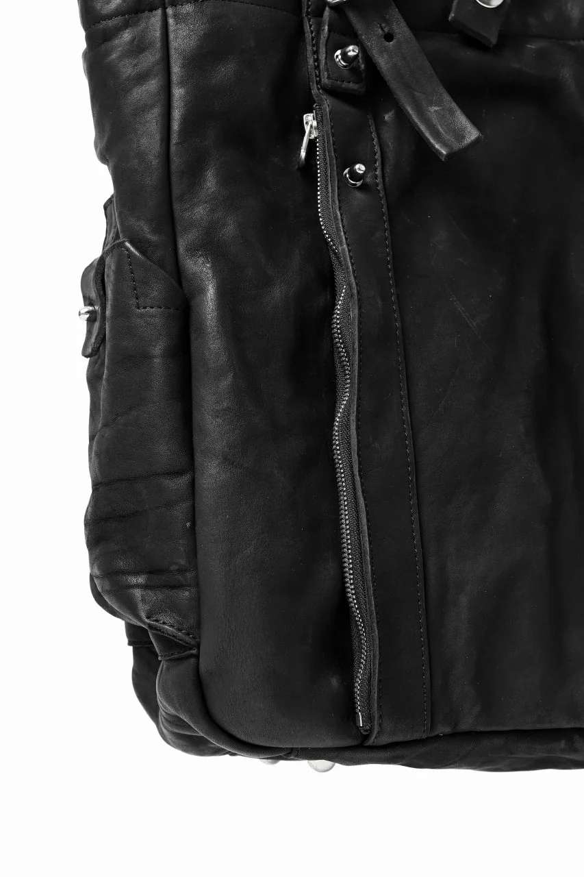 ISAMU KATAYAMA BACKLASH TOTE BAG / DOUBLE-SHOULDER OBJECT DYED (BLACK) - Image 10