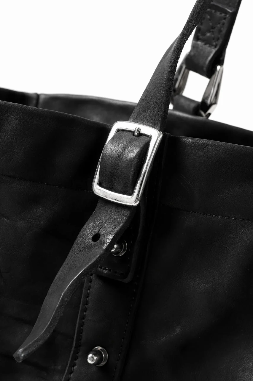 ISAMU KATAYAMA BACKLASH TOTE BAG / DOUBLE-SHOULDER OBJECT DYED (BLACK) - Image 14