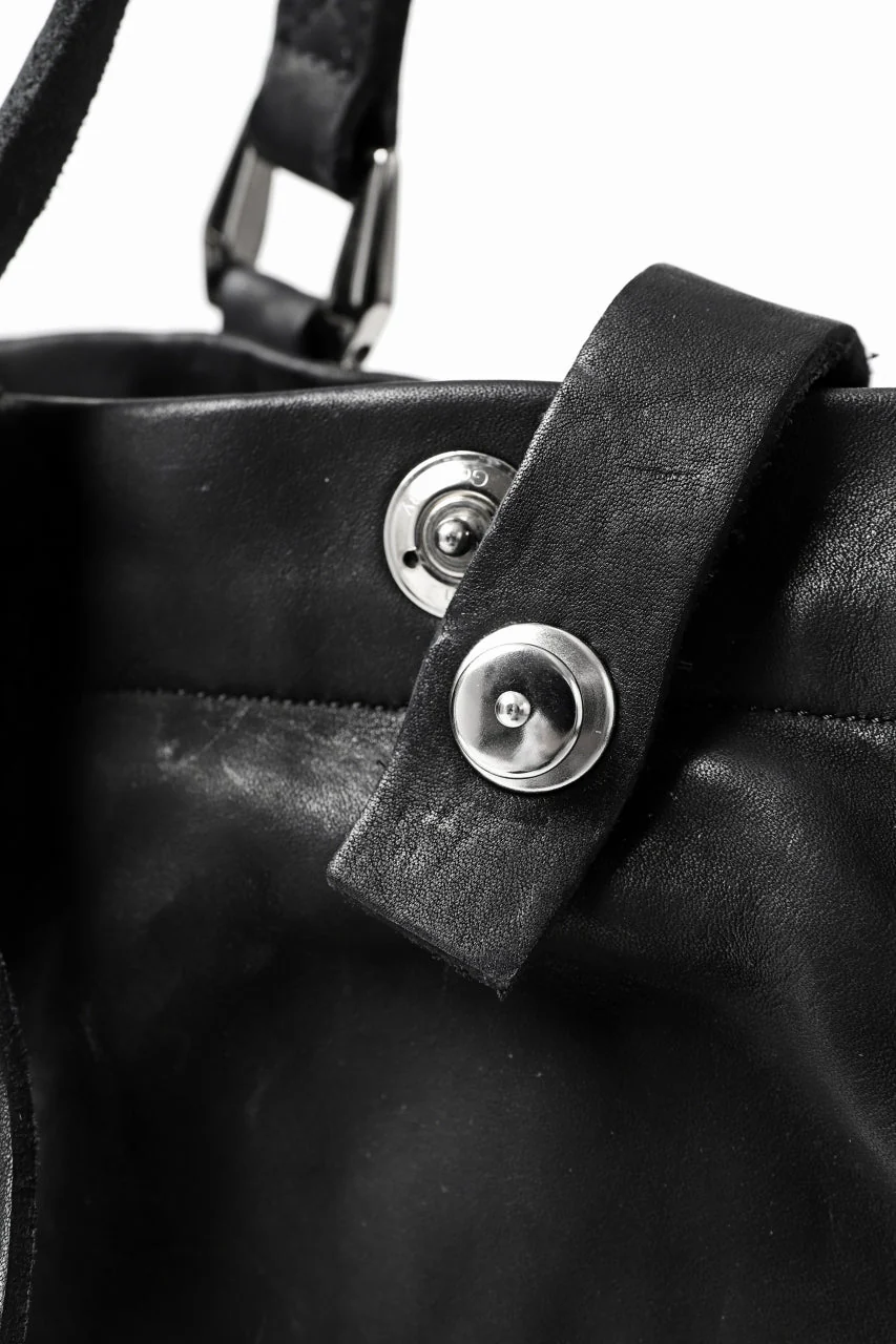 ISAMU KATAYAMA BACKLASH TOTE BAG / DOUBLE-SHOULDER OBJECT DYED (BLACK) - Image 15