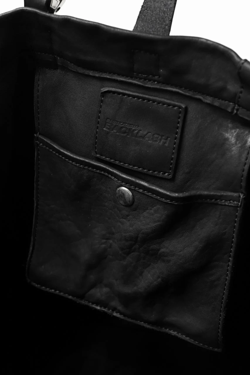 ISAMU KATAYAMA BACKLASH TOTE BAG / DOUBLE-SHOULDER OBJECT DYED (BLACK) - Image 18
