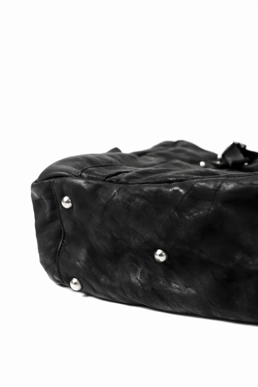 ISAMU KATAYAMA BACKLASH TOTE BAG / DOUBLE-SHOULDER OBJECT DYED (BLACK) - Image 20