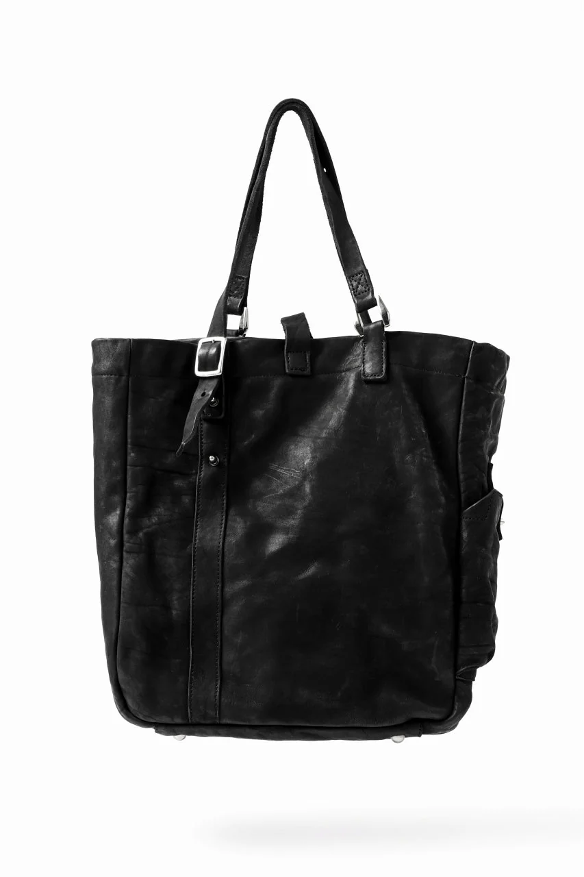 ISAMU KATAYAMA BACKLASH TOTE BAG / DOUBLE-SHOULDER OBJECT DYED (BLACK) - Image 4