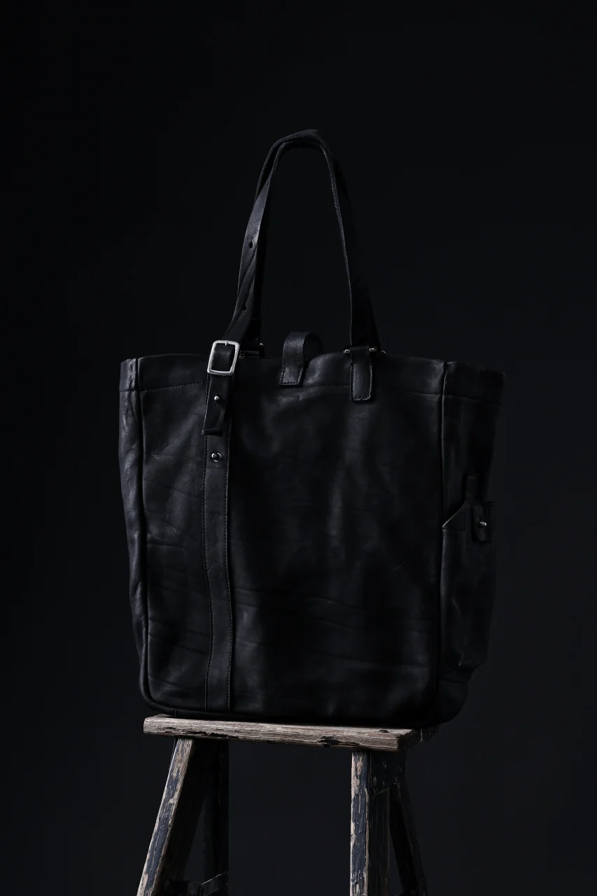 ISAMU KATAYAMA BACKLASH TOTE BAG / DOUBLE-SHOULDER OBJECT DYED (BLACK) - Image 52