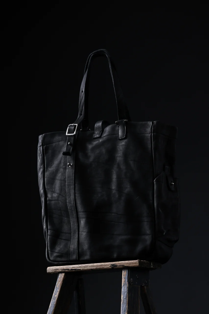 ISAMU KATAYAMA BACKLASH TOTE BAG / DOUBLE-SHOULDER OBJECT DYED (BLACK) - Image 53