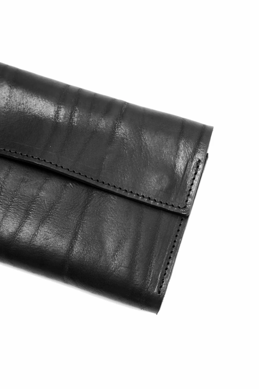 ISAMU KATAYAMA BACKLASH TRI-FOLD SHORT WALLET / ITALY DOUBLE SHOULDER (BLACK) - Image 9