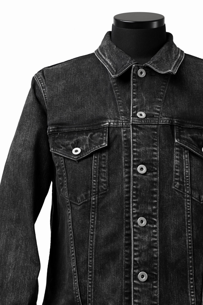 ISAMU KATAYAMA BACKLASH TRUCKER DENIM JACKET / SPLASH DYED (BLACK) - Image 17