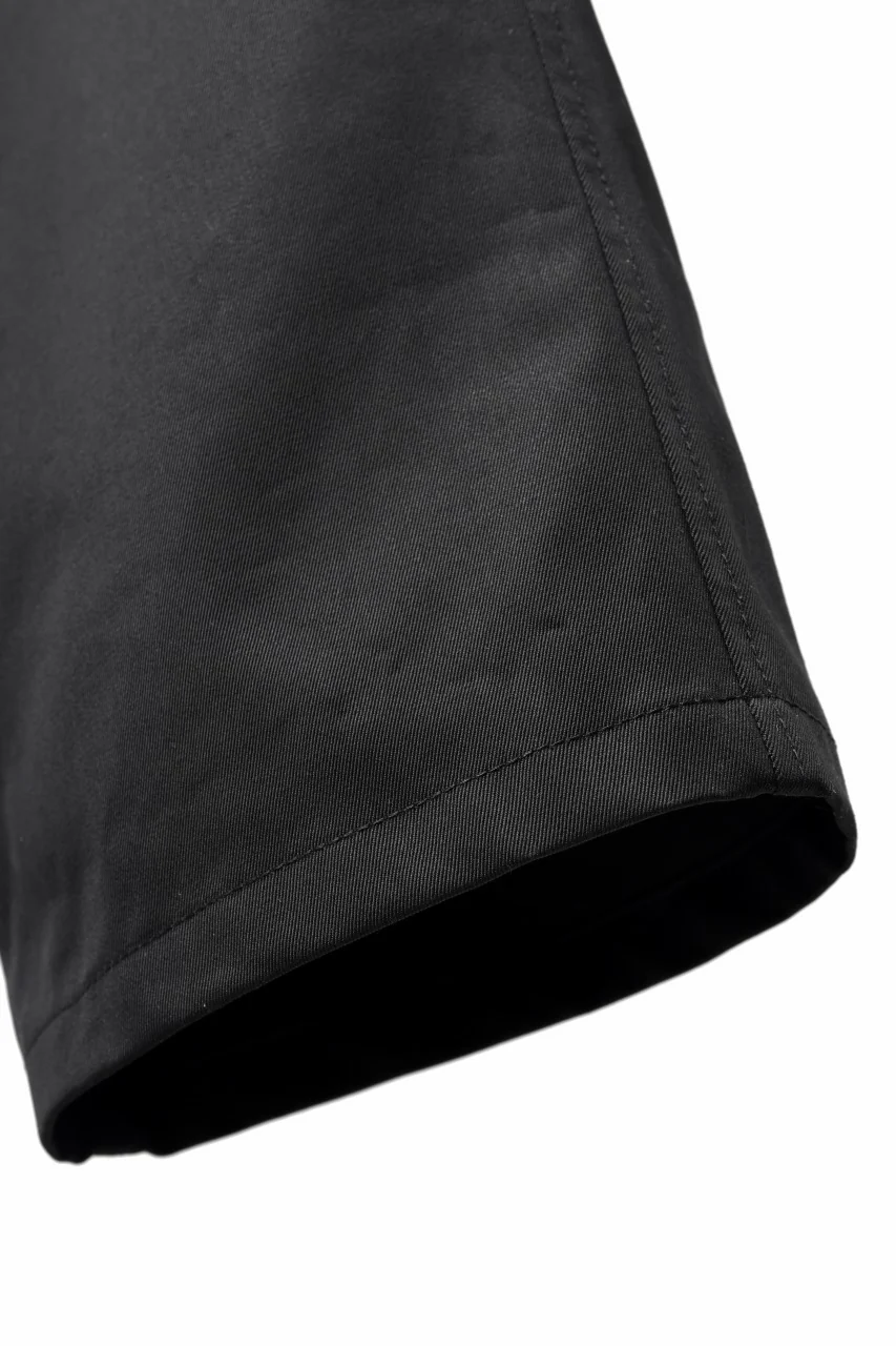 ISAMU KATAYAMA BACKLASH TUCK WIDE PANTS / HIGH DENSITY CHINO CLOTH (BLACK) - Image 28