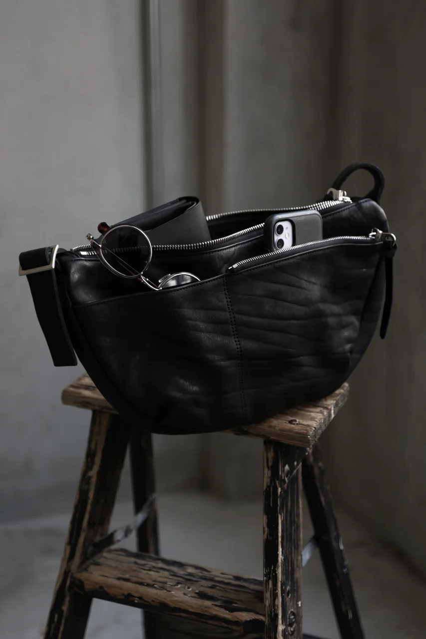ISAMU KATAYAMA BACKLASH UTILITY BAG / DOUBLE-SHOULDER OBJECT DYED (BLACK) - Image 29