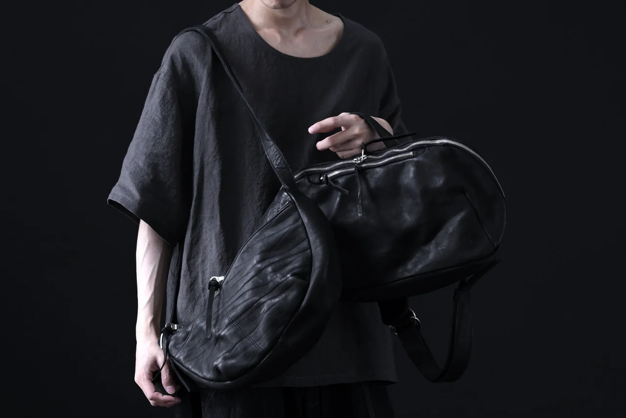 ISAMU KATAYAMA BACKLASH UTILITY BAG / DOUBLE-SHOULDER OBJECT DYED (BLACK) - Image 60
