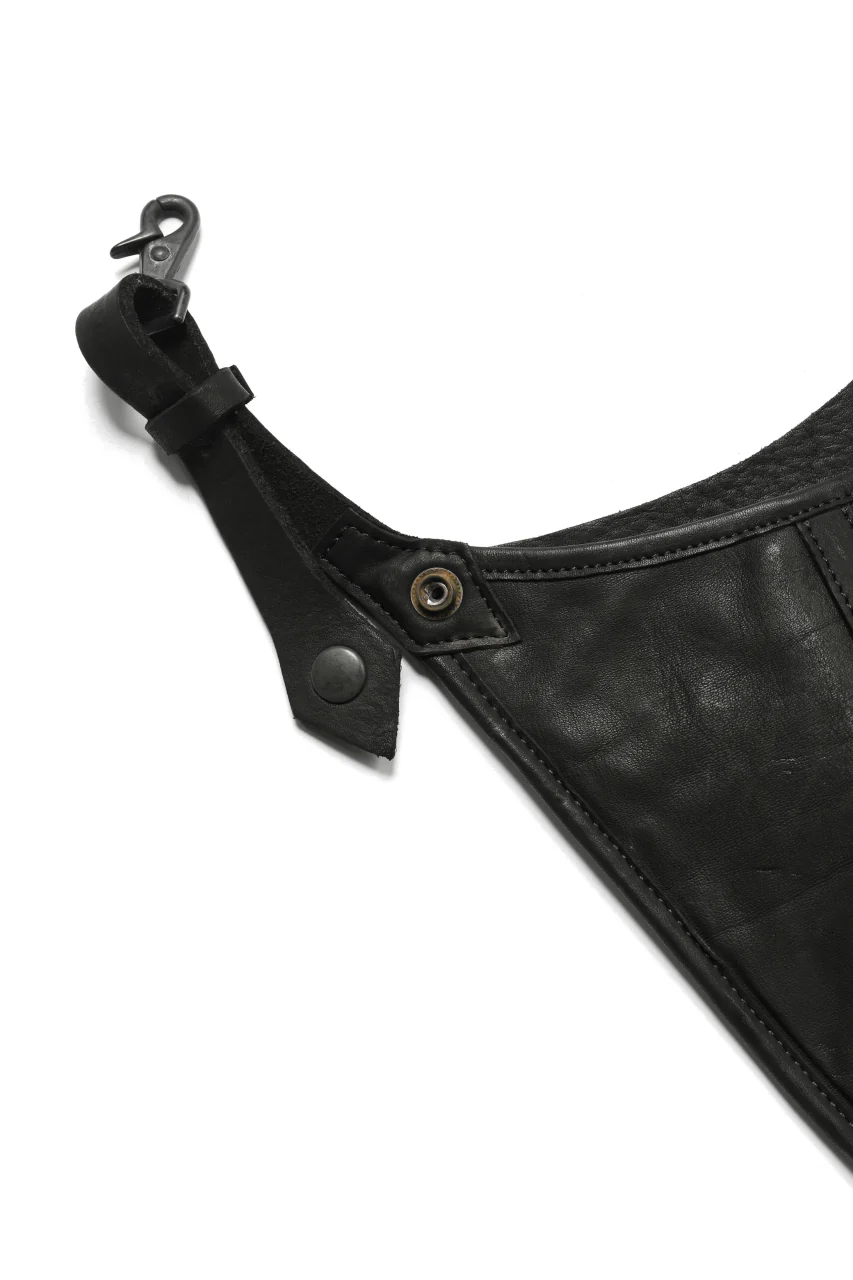 ISAMU KATAYAMA BACKLASH WAIST HANG BAG / DOUBLE-SHOULDER OBJECT DYED (BLACK) - Image 12