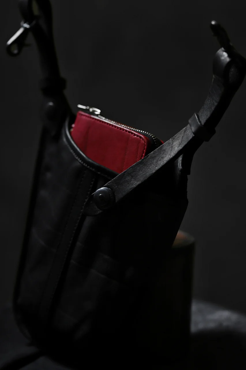 ISAMU KATAYAMA BACKLASH WAIST HANG BAG / DOUBLE-SHOULDER OBJECT DYED (BLACK) - Image 23