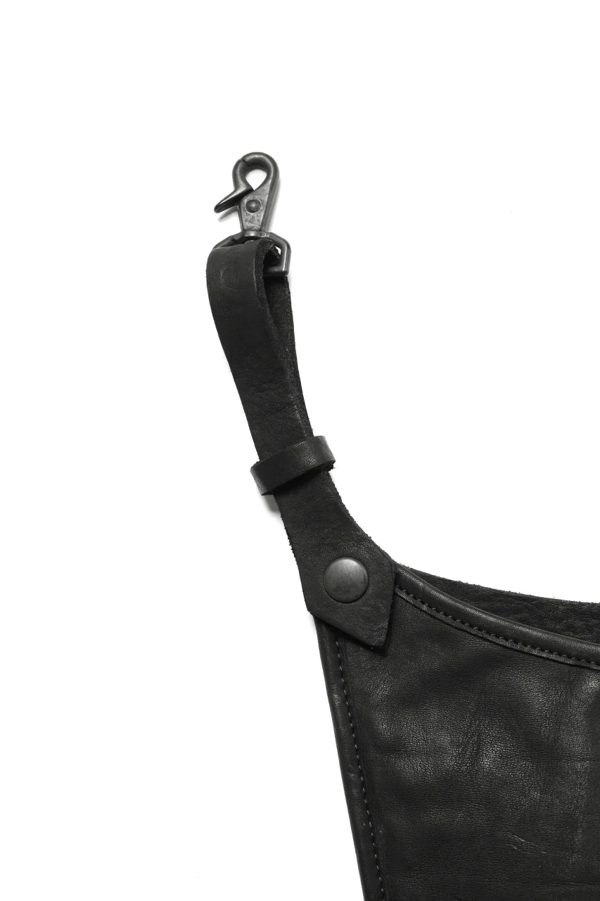 ISAMU KATAYAMA BACKLASH WAIST HANG BAG / DOUBLE-SHOULDER OBJECT DYED (BLACK) - Image 5