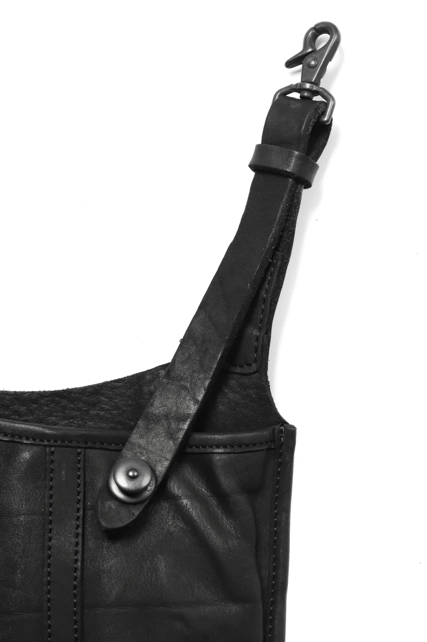 ISAMU KATAYAMA BACKLASH WAIST HANG BAG / DOUBLE-SHOULDER OBJECT DYED (BLACK) - Image 7