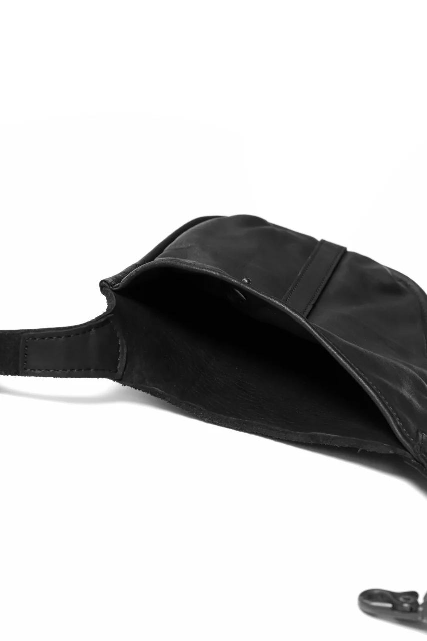 ISAMU KATAYAMA BACKLASH WAIST HANG BAG / DOUBLE-SHOULDER OBJECT DYED (BLACK) - Image 16