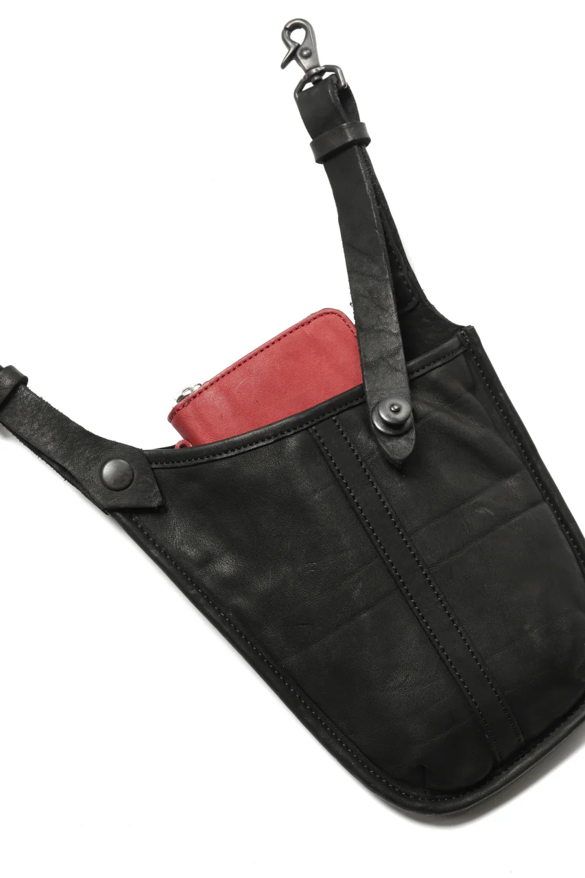 ISAMU KATAYAMA BACKLASH WAIST HANG BAG / DOUBLE-SHOULDER OBJECT DYED (BLACK) - Image 19
