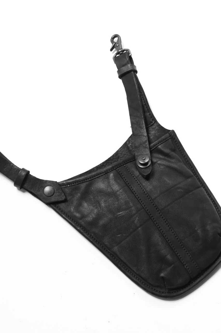 ISAMU KATAYAMA BACKLASH WAIST-HANG BAG / DOUBLE SHOULDER OBJECT DYED (BLACK) - Image 4