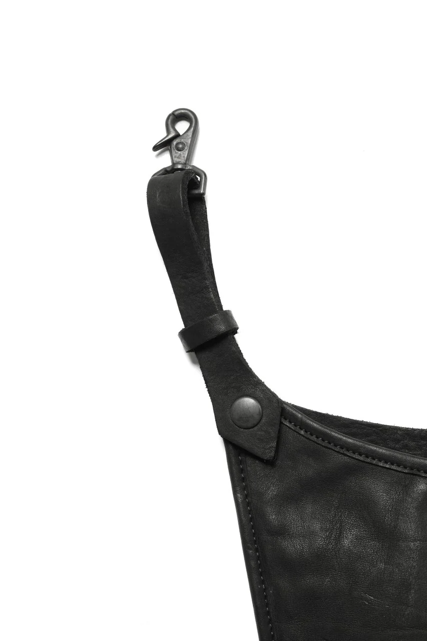 ISAMU KATAYAMA BACKLASH WAIST-HANG BAG / DOUBLE SHOULDER OBJECT DYED (BLACK) - Image 5