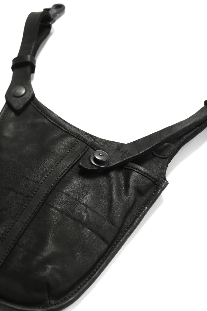 ISAMU KATAYAMA BACKLASH WAIST-HANG BAG / DOUBLE SHOULDER OBJECT DYED (BLACK) - Image 6