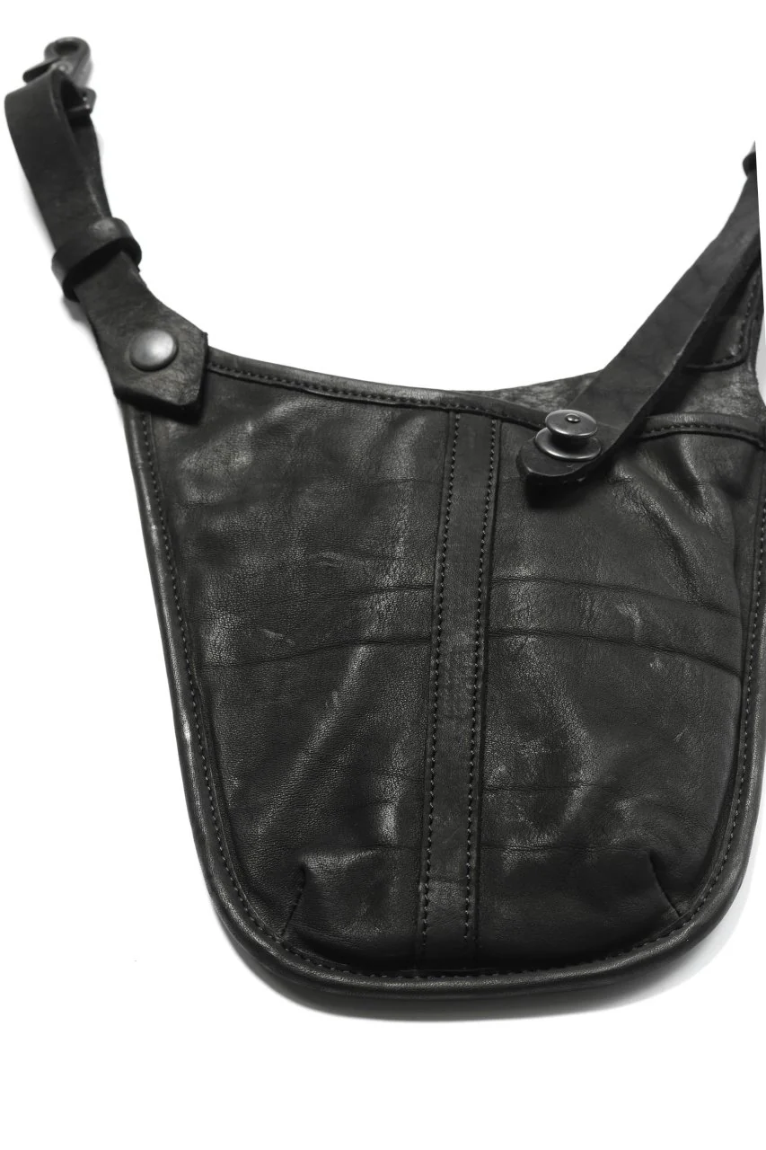 ISAMU KATAYAMA BACKLASH WAIST-HANG BAG / DOUBLE SHOULDER OBJECT DYED (BLACK) - Image 9