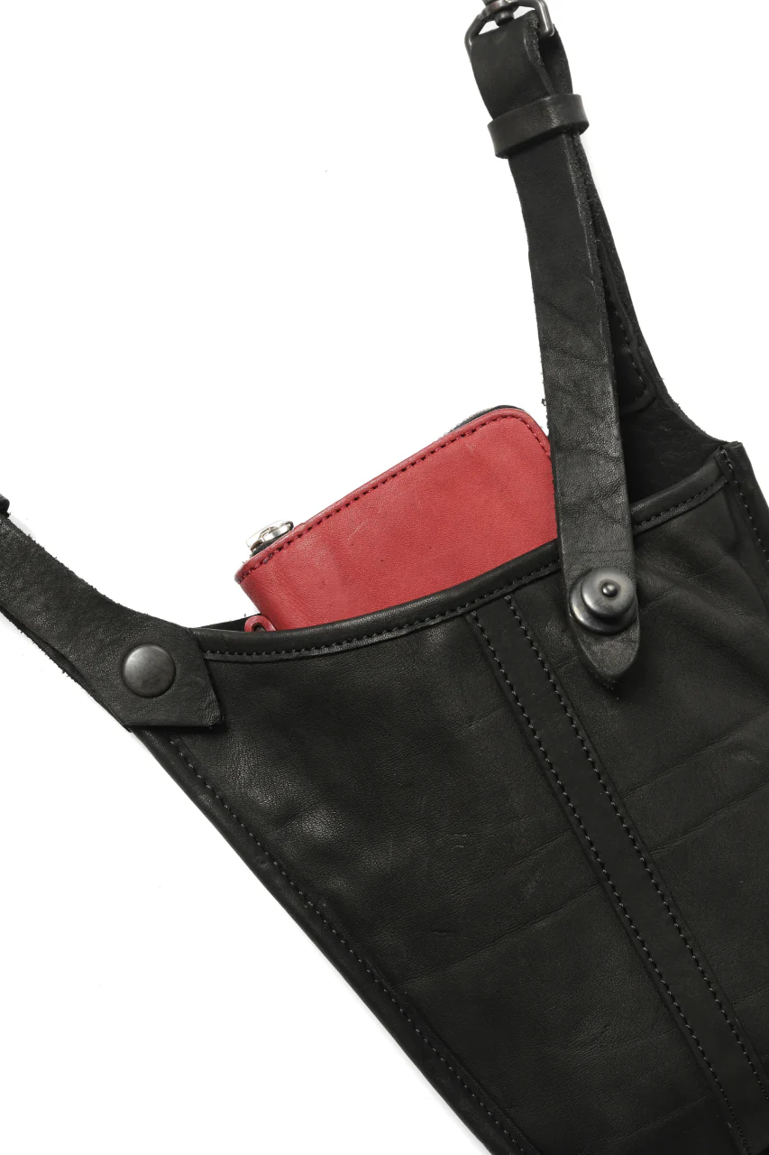 ISAMU KATAYAMA BACKLASH WAIST HANG BAG / DOUBLE-SHOULDER OBJECT DYED (BLACK) - Image 20