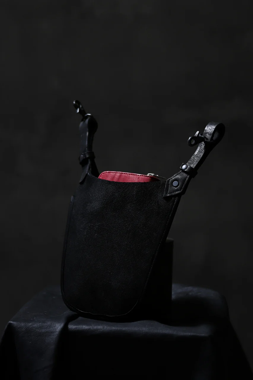 ISAMU KATAYAMA BACKLASH WAIST HANG BAG / DOUBLE-SHOULDER OBJECT DYED (BLACK) - Image 26