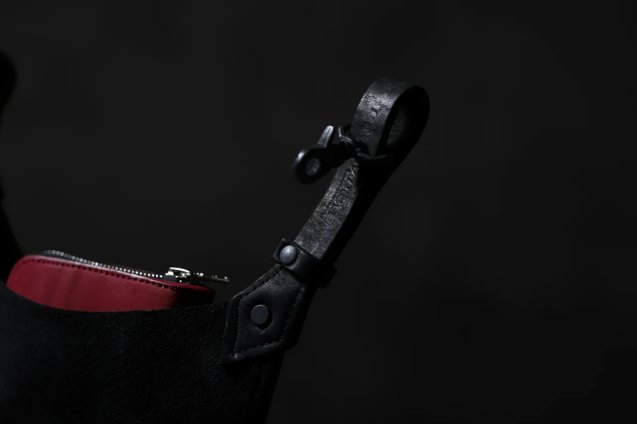 ISAMU KATAYAMA BACKLASH WAIST HANG BAG / DOUBLE-SHOULDER OBJECT DYED (BLACK) - Image 27