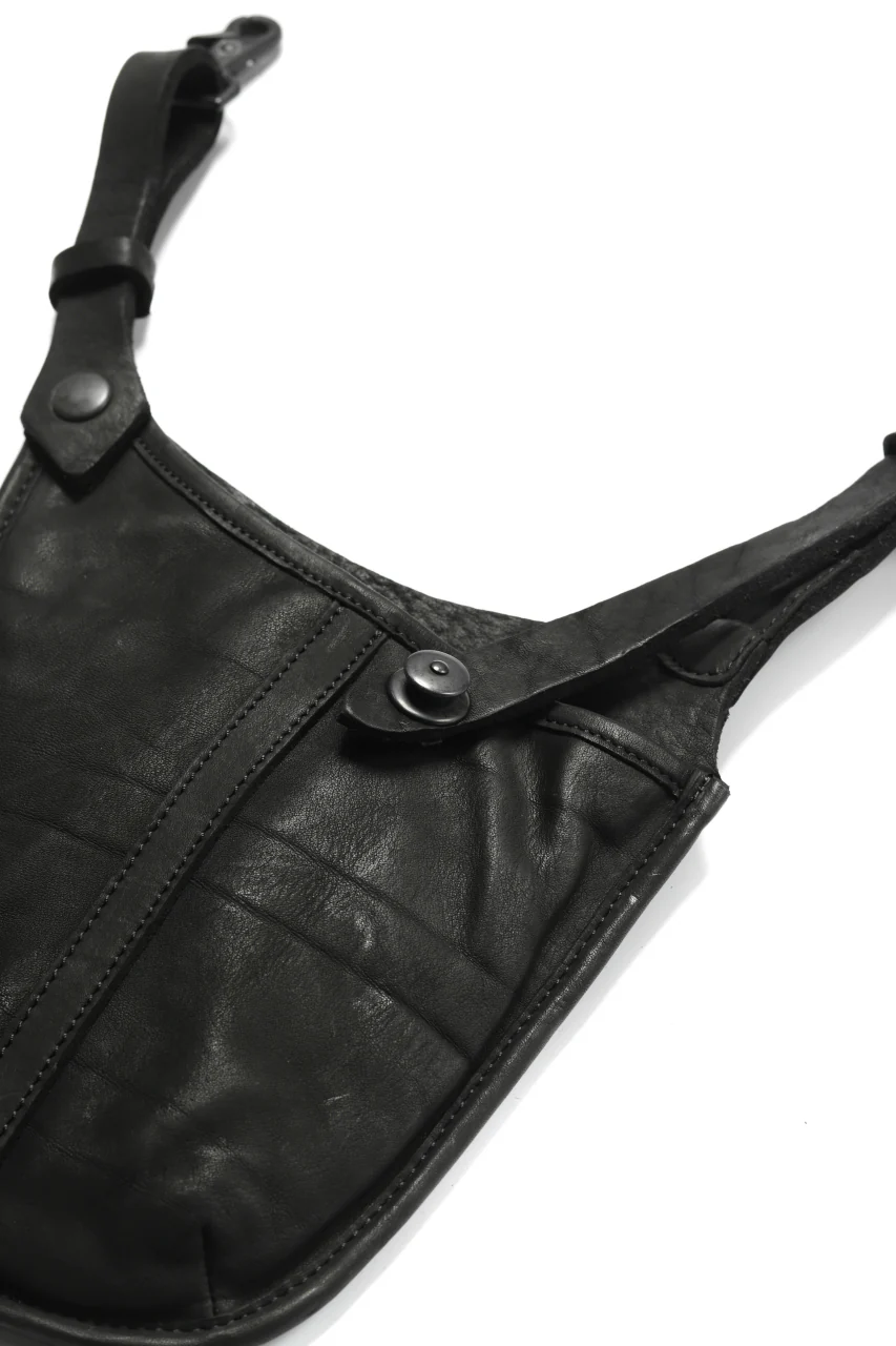 ISAMU KATAYAMA BACKLASH WAIST HANG BAG / DOUBLE-SHOULDER OBJECT DYED (BLACK) - Image 6