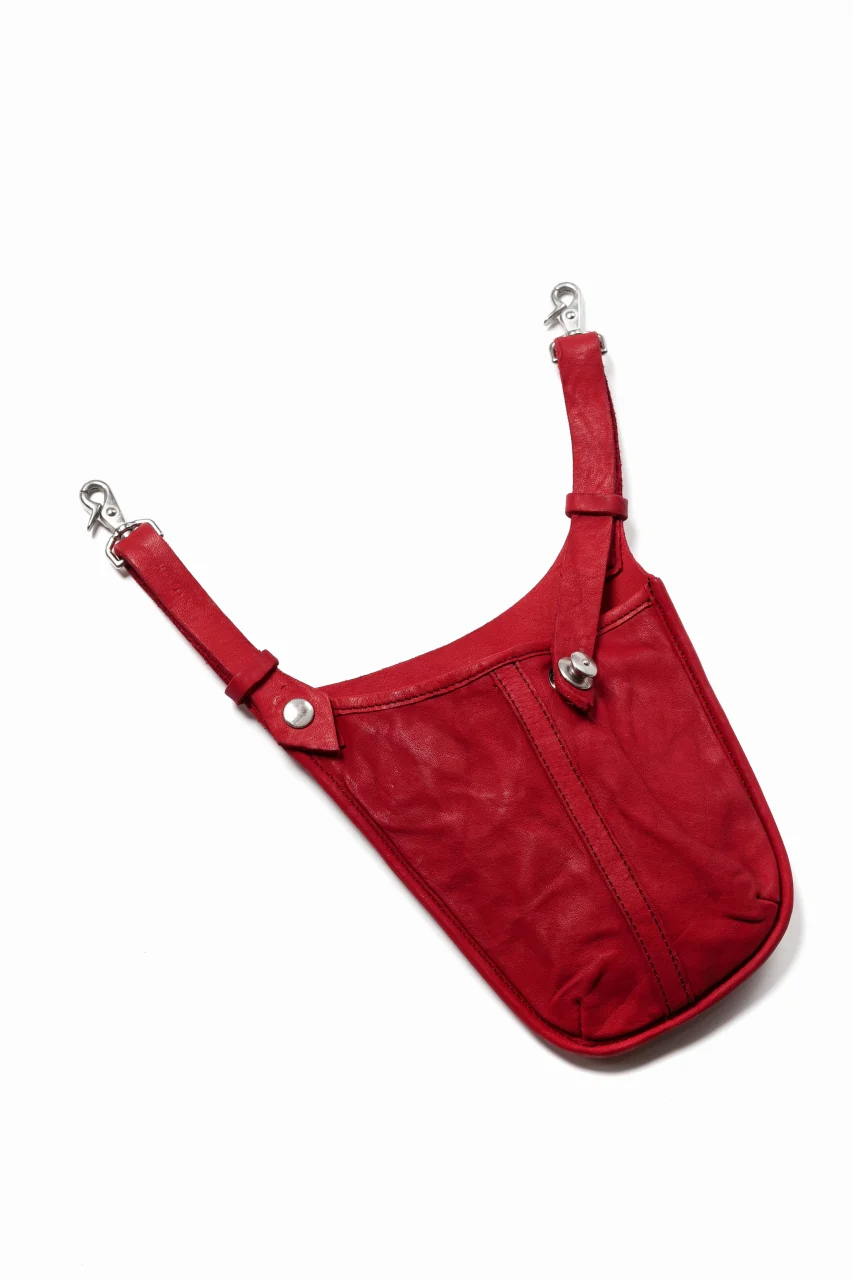 ISAMU KATAYAMA BACKLASH WAIST HANG BAG / DOUBLE-SHOULDER OBJECT DYED (RED) - Image 2