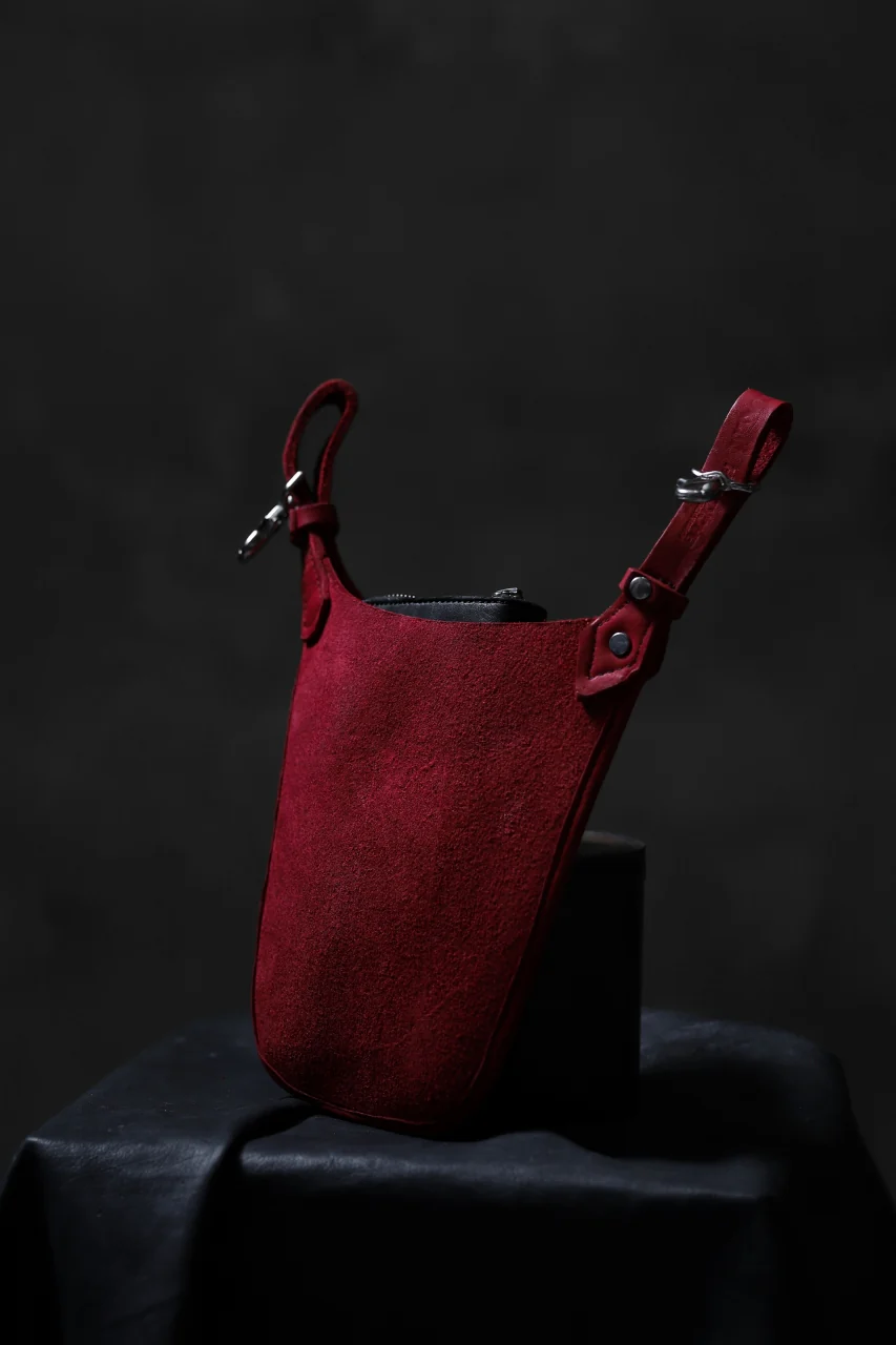 ISAMU KATAYAMA BACKLASH WAIST HANG BAG / DOUBLE-SHOULDER OBJECT DYED (RED) - Image 24