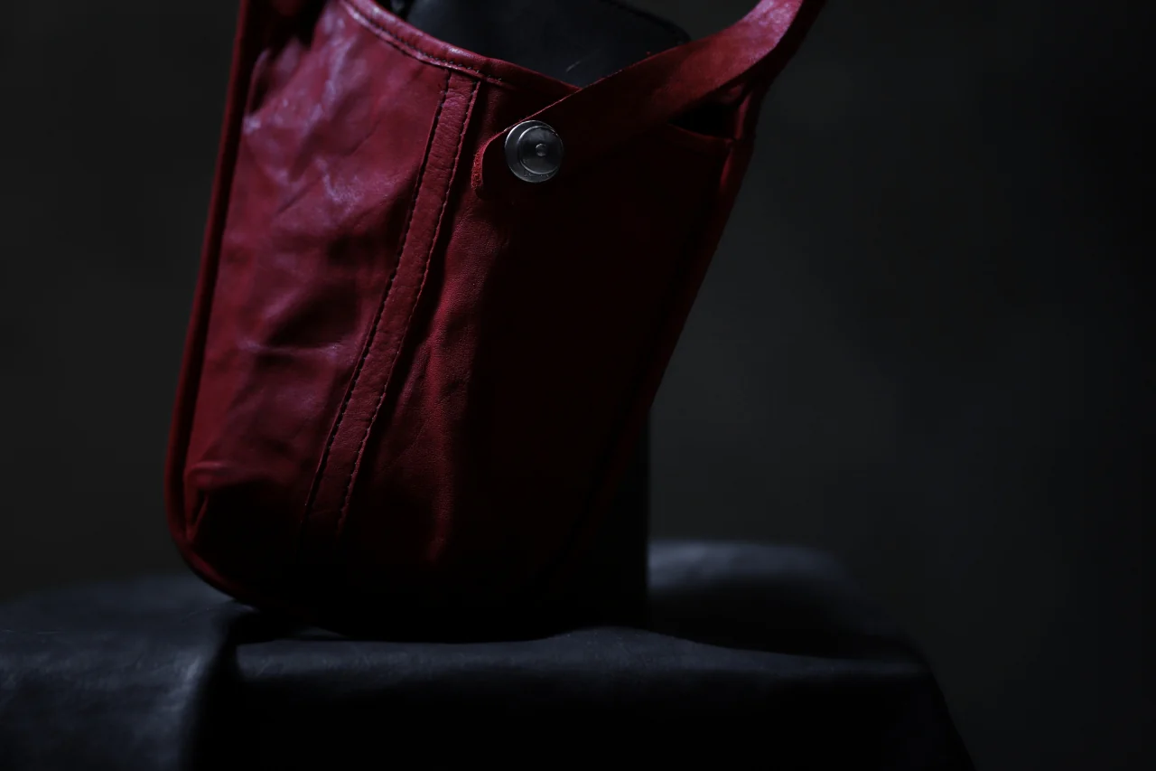 ISAMU KATAYAMA BACKLASH WAIST HANG BAG / DOUBLE-SHOULDER OBJECT DYED (RED) - Image 28
