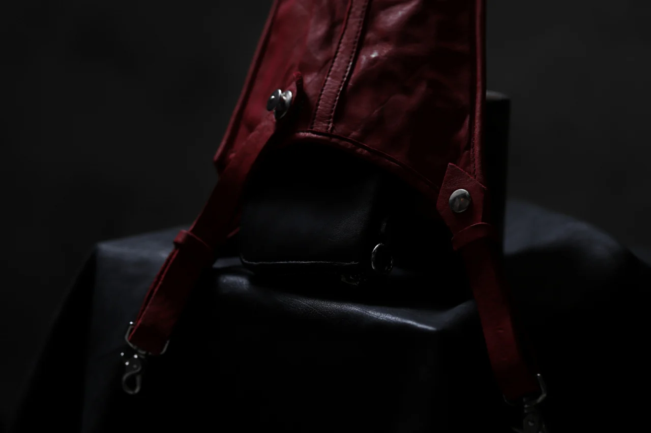 ISAMU KATAYAMA BACKLASH WAIST HANG BAG / DOUBLE-SHOULDER OBJECT DYED (RED) - Image 35
