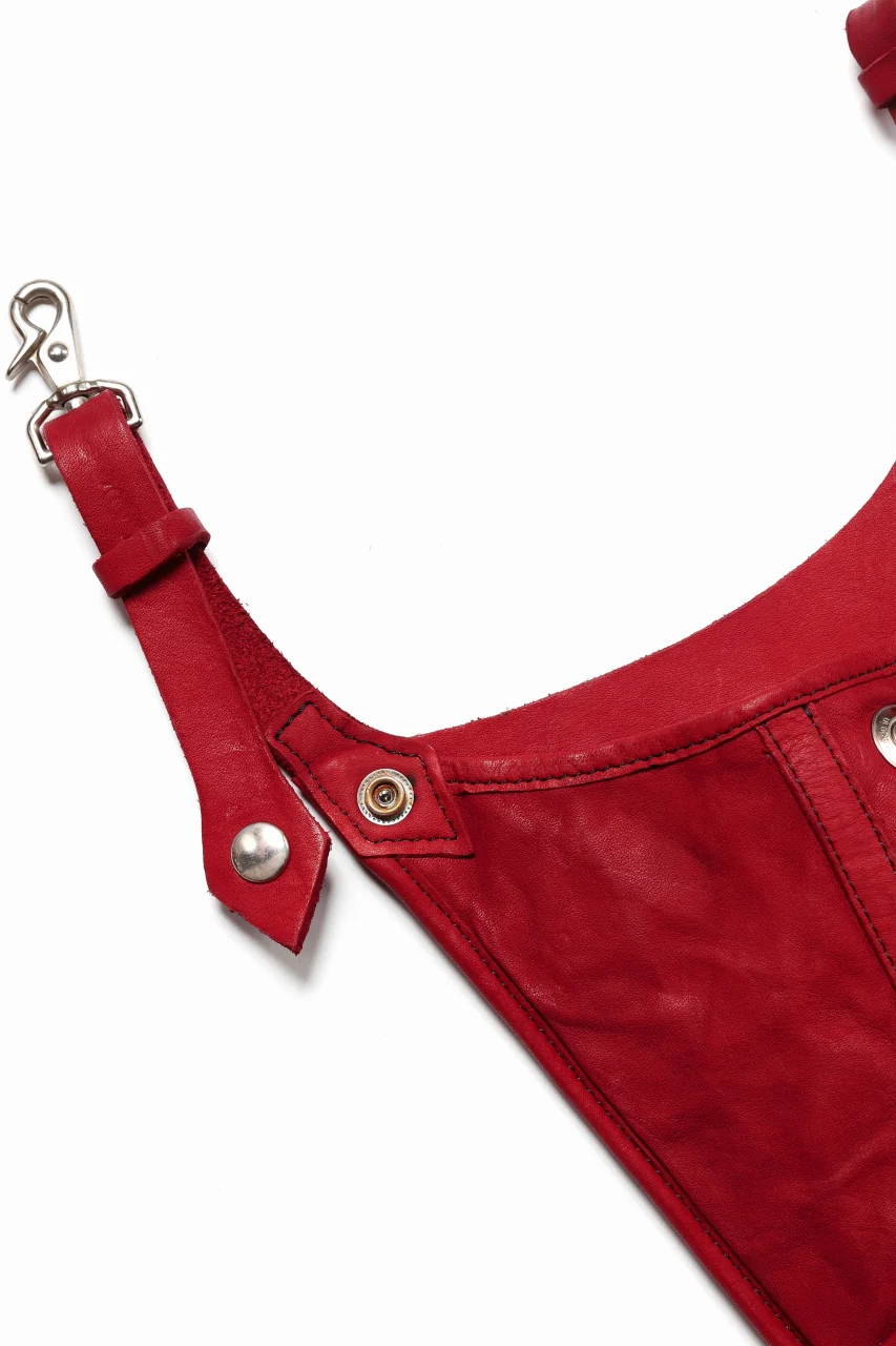 ISAMU KATAYAMA BACKLASH WAIST HANG BAG / DOUBLE-SHOULDER OBJECT DYED (RED) - Image 12
