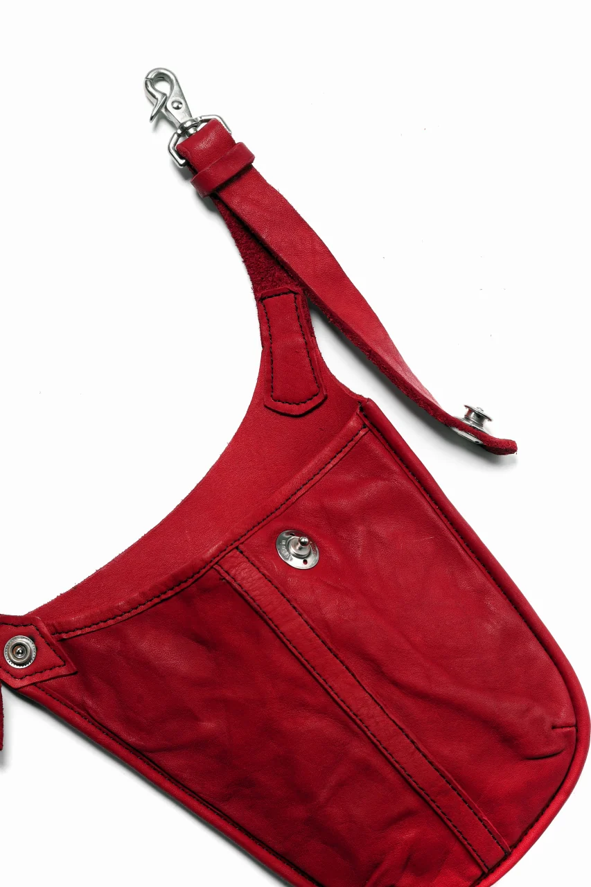 ISAMU KATAYAMA BACKLASH WAIST HANG BAG / DOUBLE-SHOULDER OBJECT DYED (RED) - Image 13