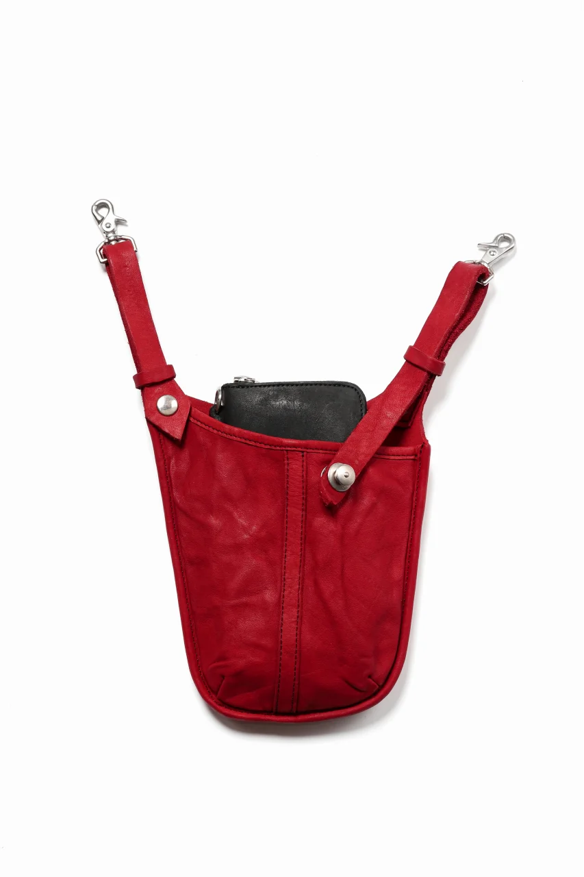 ISAMU KATAYAMA BACKLASH WAIST HANG BAG / DOUBLE-SHOULDER OBJECT DYED (RED) - Image 19