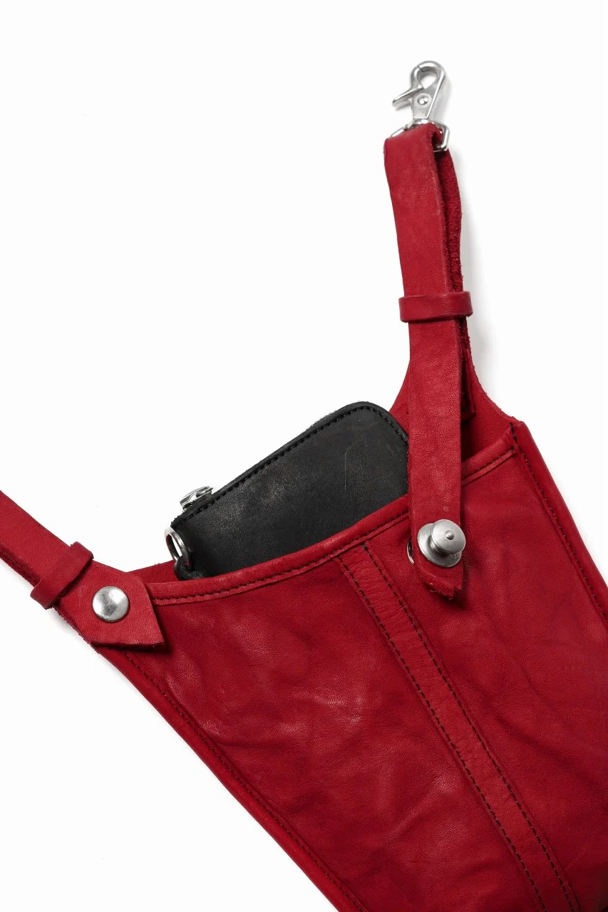 ISAMU KATAYAMA BACKLASH WAIST-HANG BAG / DOUBLE SHOULDER OBJECT DYED (RED) - Image 18