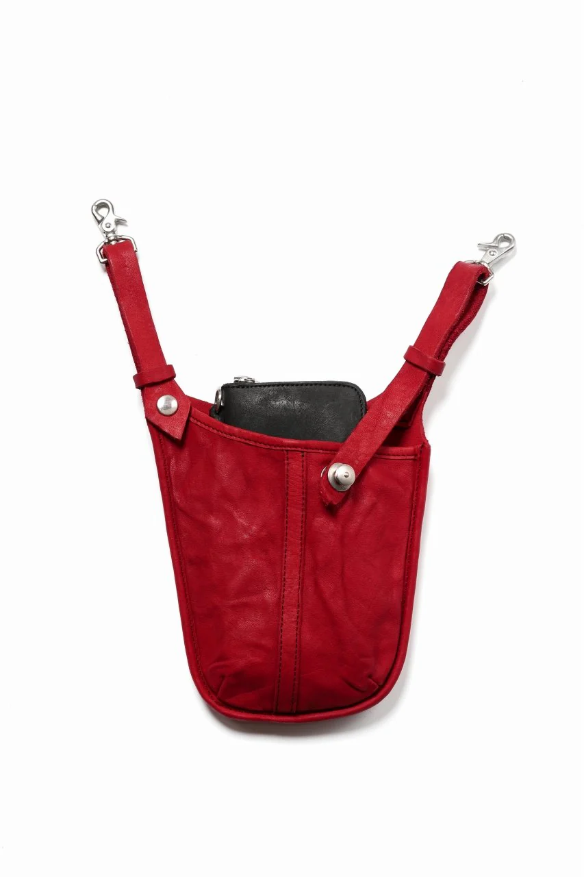 ISAMU KATAYAMA BACKLASH WAIST-HANG BAG / DOUBLE SHOULDER OBJECT DYED (RED) - Image 19