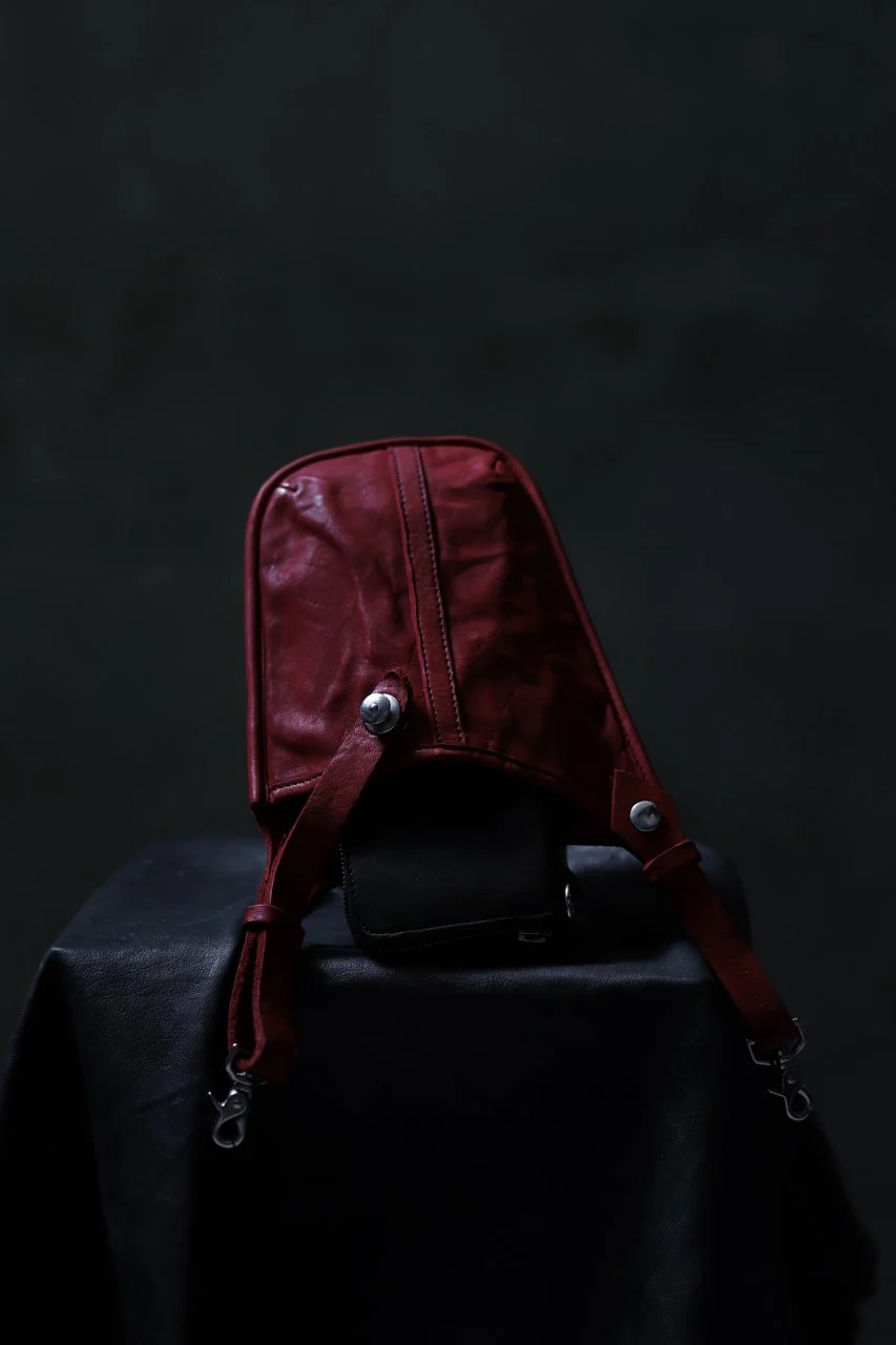 ISAMU KATAYAMA BACKLASH WAIST-HANG BAG / DOUBLE SHOULDER OBJECT DYED (RED) - Image 23
