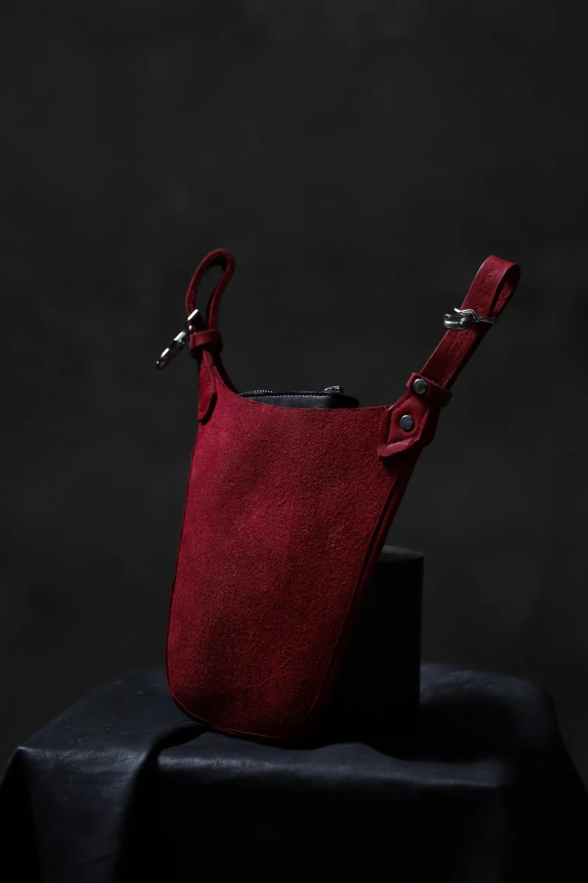 ISAMU KATAYAMA BACKLASH WAIST-HANG BAG / DOUBLE SHOULDER OBJECT DYED (RED) - Image 24