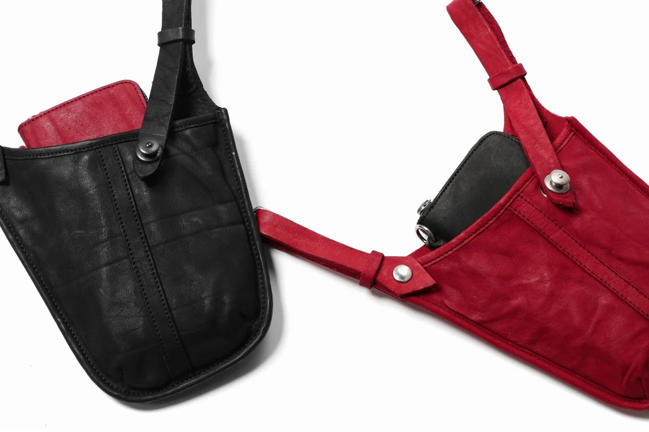 ISAMU KATAYAMA BACKLASH WAIST-HANG BAG / DOUBLE SHOULDER OBJECT DYED (RED) - Image 25