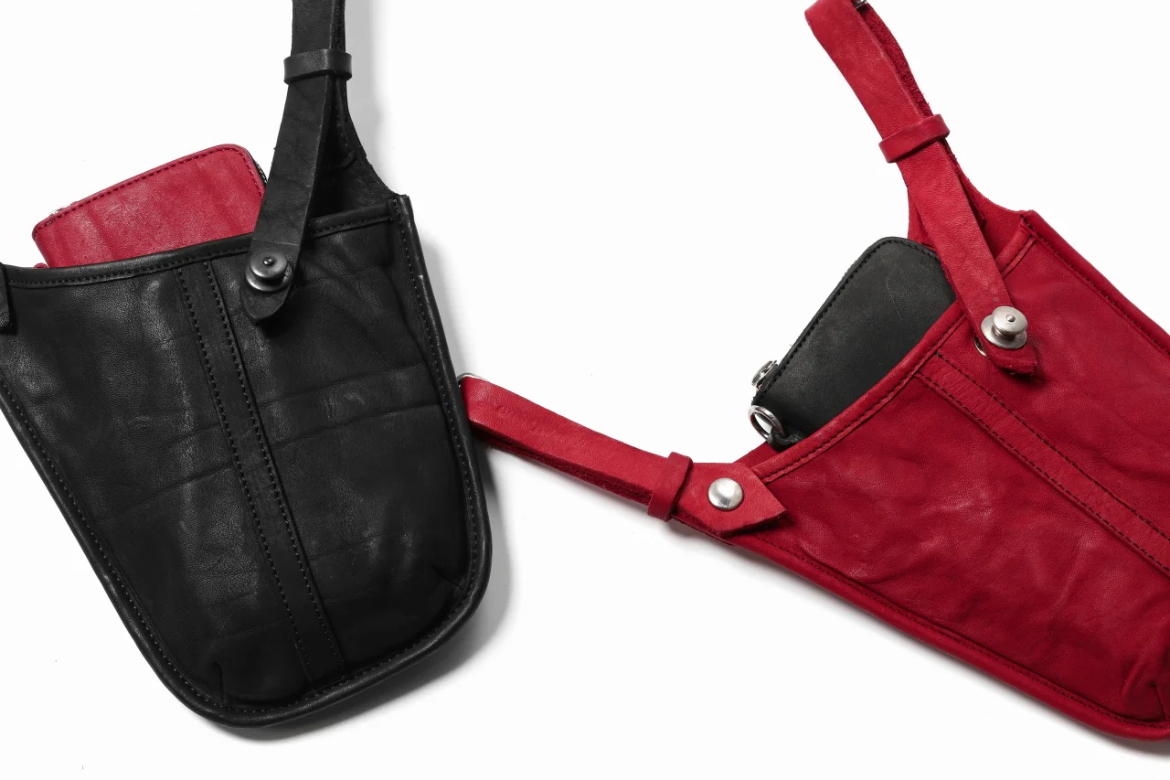 ISAMU KATAYAMA BACKLASH WAIST HANG BAG / DOUBLE-SHOULDER OBJECT DYED (RED) - Image 25