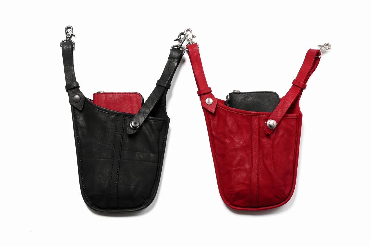 ISAMU KATAYAMA BACKLASH WAIST HANG BAG / DOUBLE-SHOULDER OBJECT DYED (RED) - Image 26