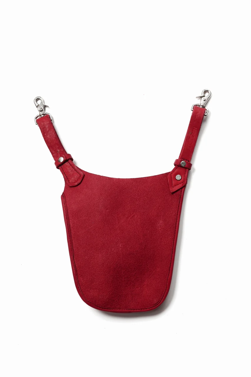 ISAMU KATAYAMA BACKLASH WAIST HANG BAG / DOUBLE-SHOULDER OBJECT DYED (RED) - Image 3