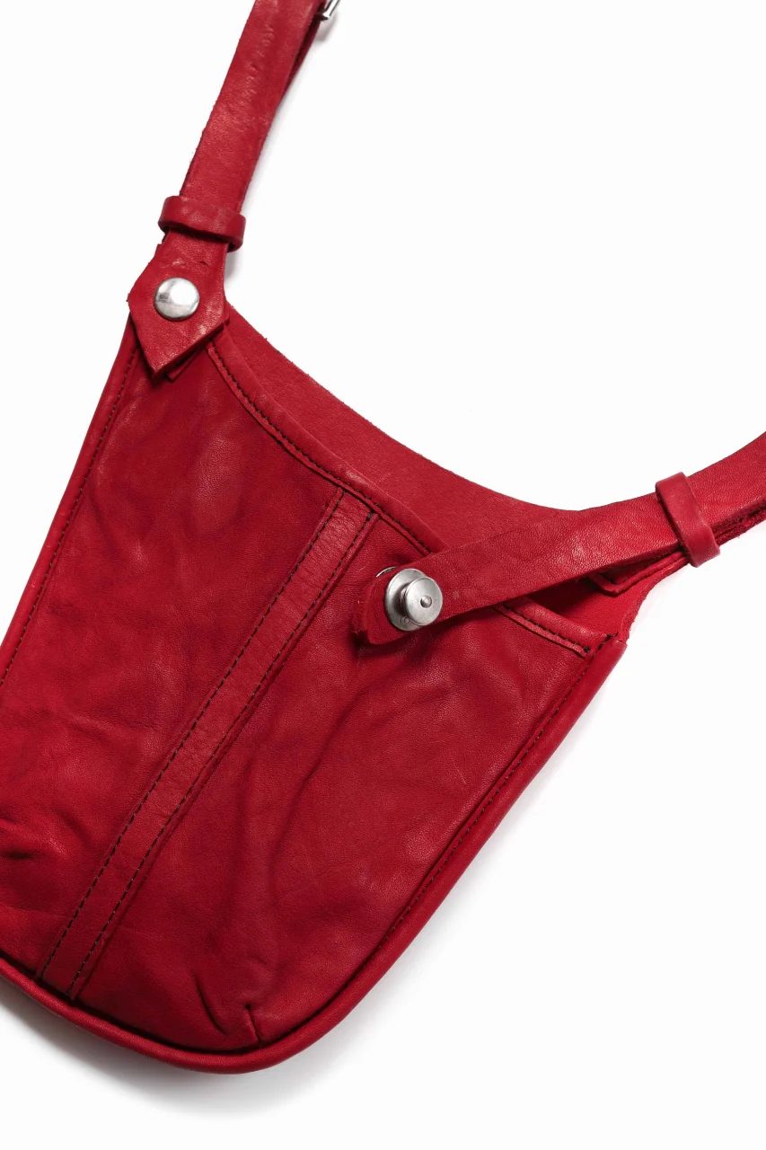 ISAMU KATAYAMA BACKLASH WAIST HANG BAG / DOUBLE-SHOULDER OBJECT DYED (RED) - Image 4