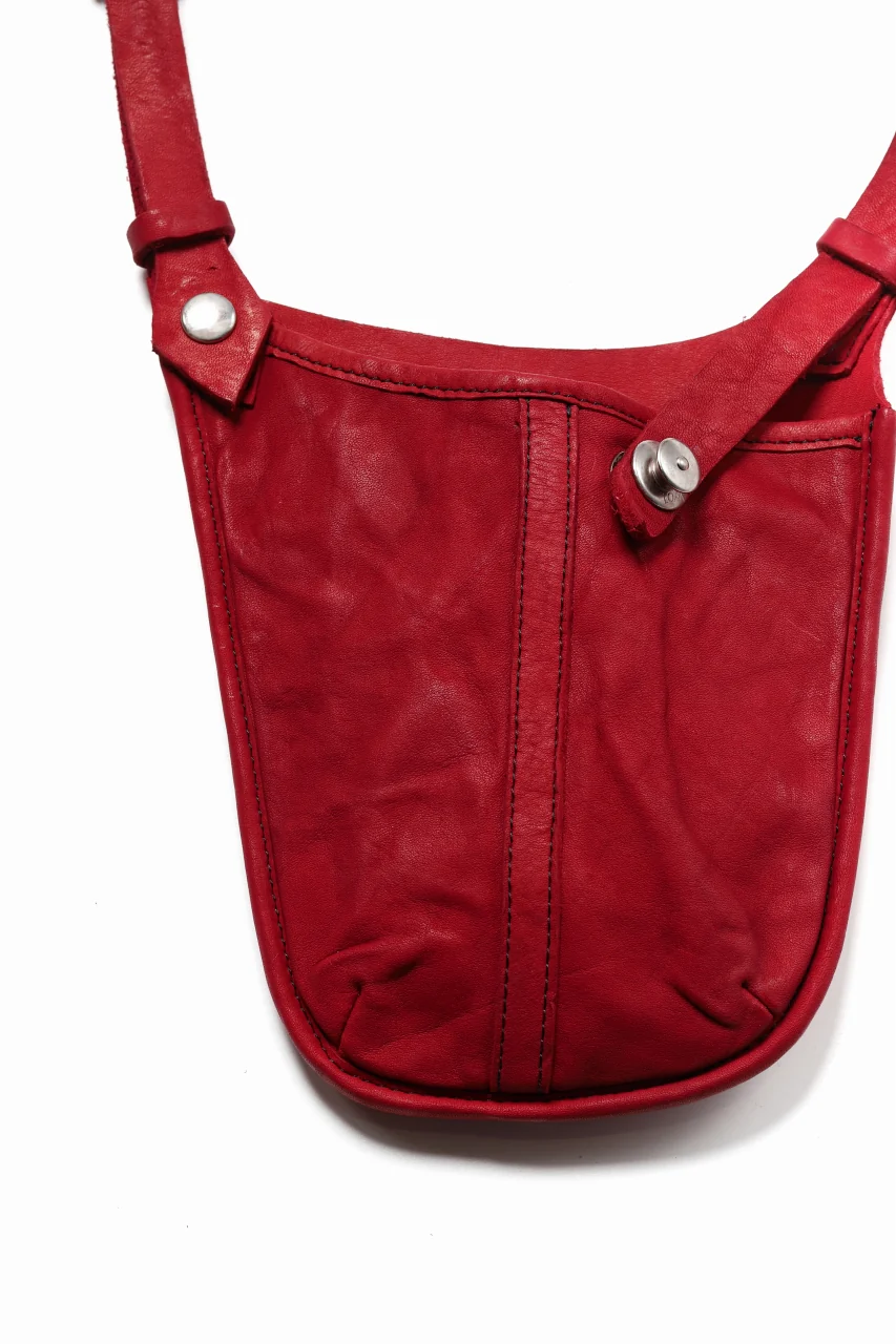 ISAMU KATAYAMA BACKLASH WAIST HANG BAG / DOUBLE-SHOULDER OBJECT DYED (RED) - Image 5