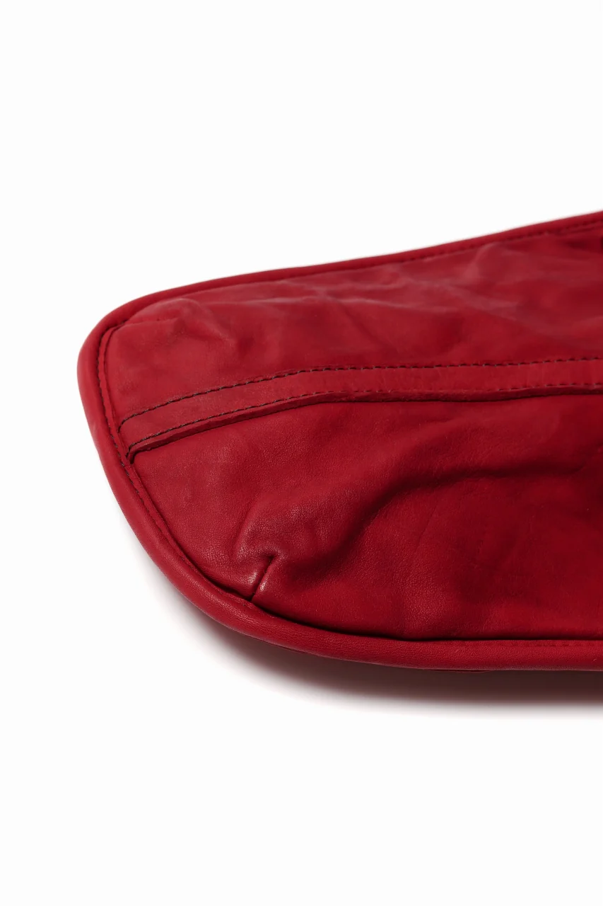 ISAMU KATAYAMA BACKLASH WAIST HANG BAG / DOUBLE-SHOULDER OBJECT DYED (RED) - Image 9