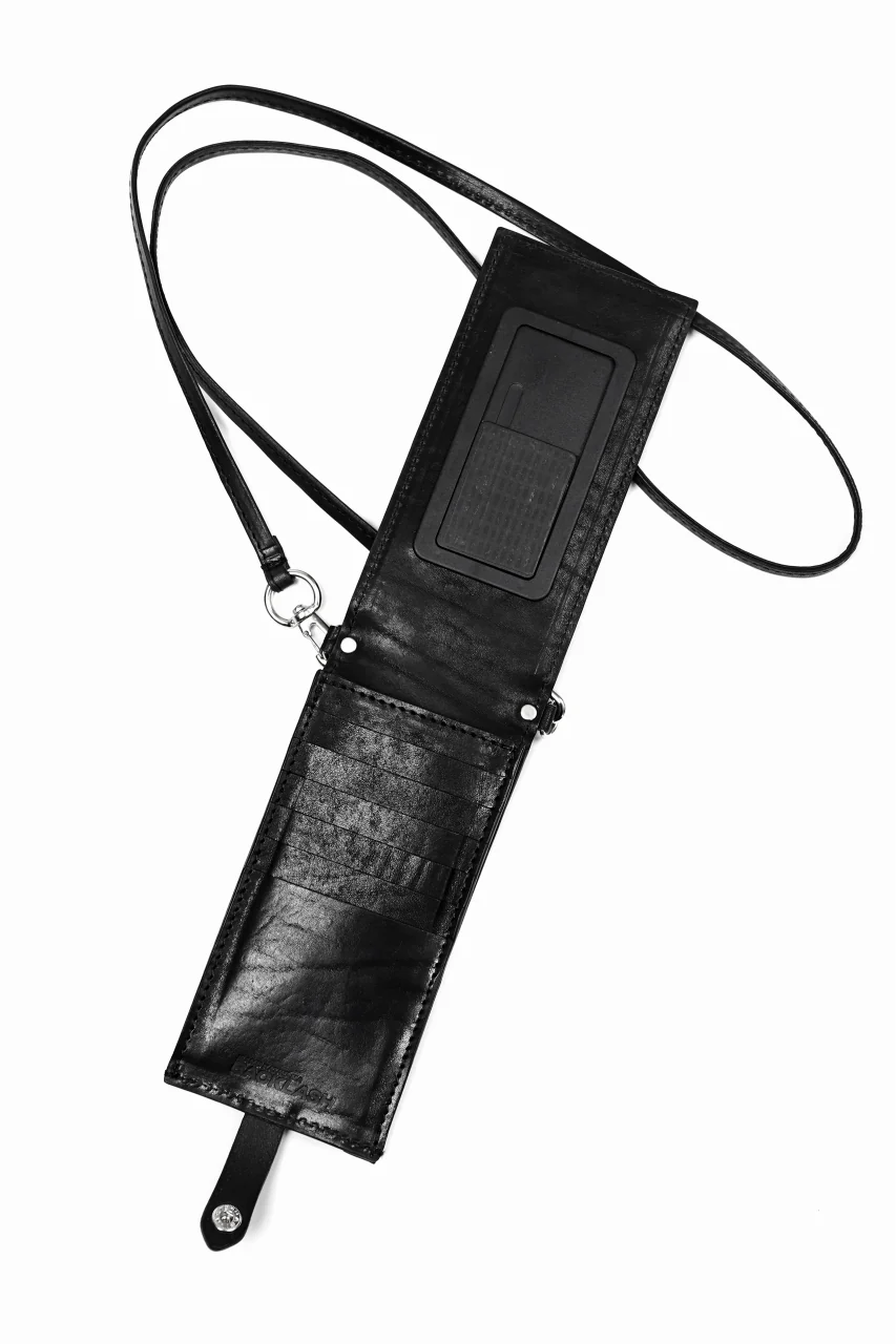 ISAMU KATAYAMA BACKLASH WALLET PHONE-HOLDER / ITALY DOUBLE SHOULDER (BLACK) - Image 3