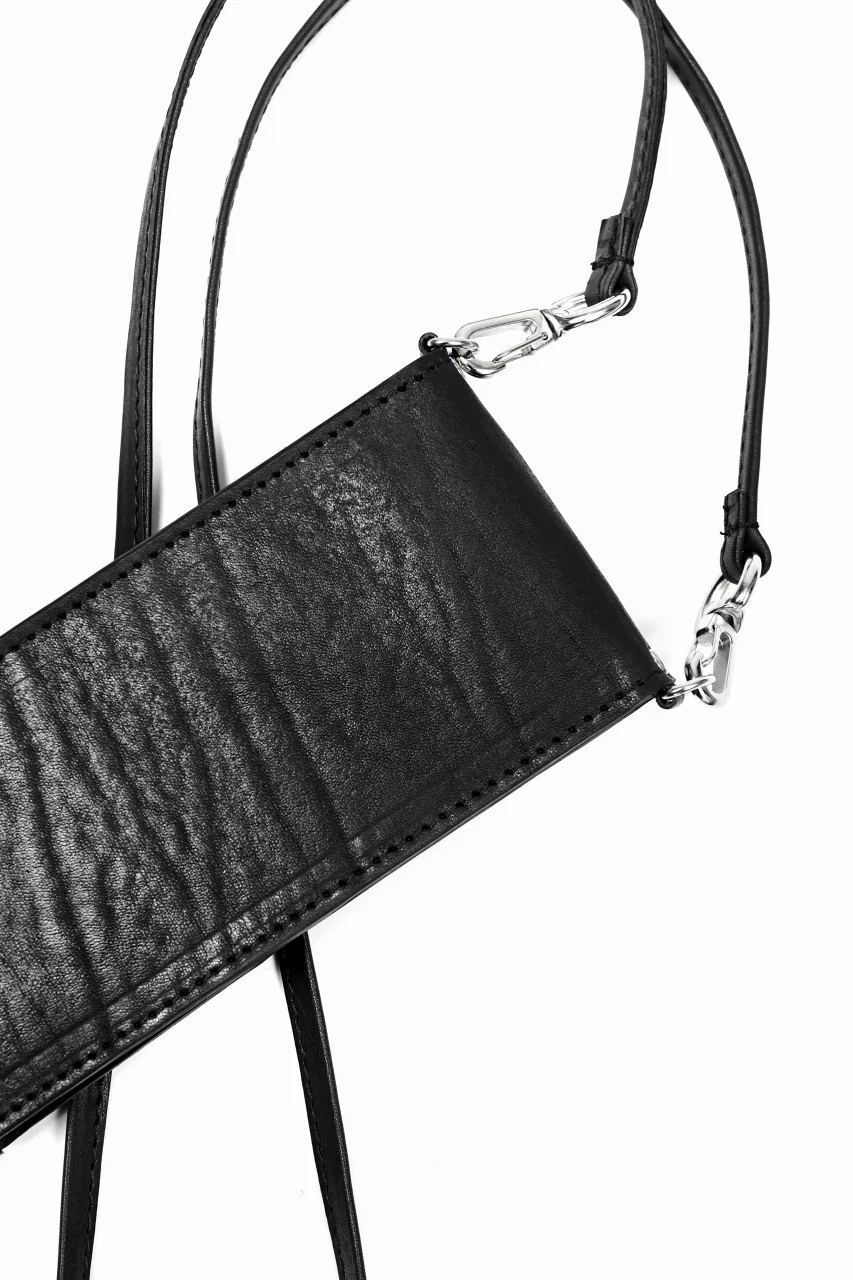 ISAMU KATAYAMA BACKLASH WALLET PHONE-HOLDER / ITALY DOUBLE SHOULDER (BLACK) - Image 4