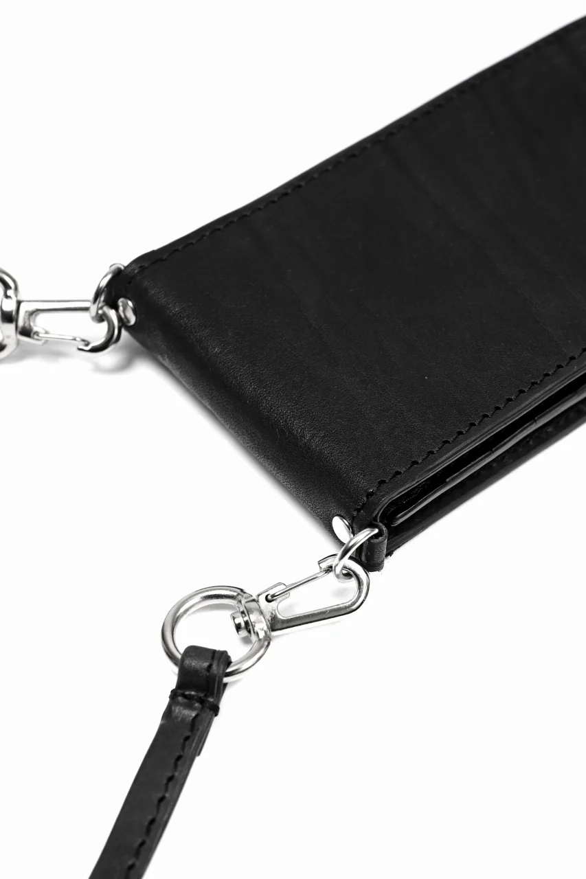 ISAMU KATAYAMA BACKLASH WALLET PHONE-HOLDER / ITALY DOUBLE SHOULDER (BLACK) - Image 8