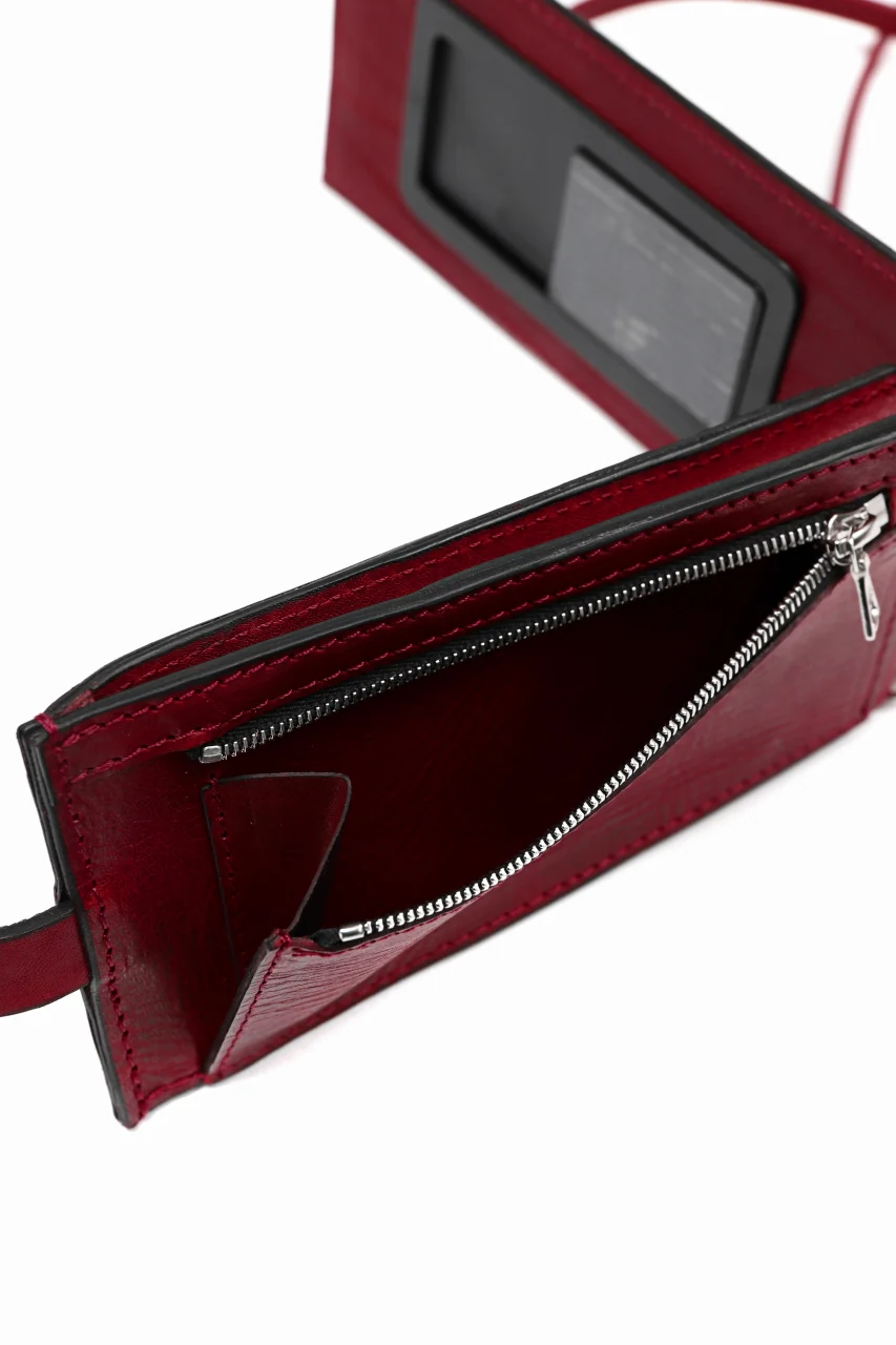 ISAMU KATAYAMA BACKLASH WALLET PHONE-HOLDER / ITALY DOUBLE SHOULDER (RED) - Image 16